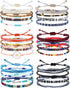 LOLIAS 24 Pieces Waterproof String Bracelets for Women Surfer Wave Boho Bracelet Adjustable Handmade Friendship Bracelet String Ocean Beach Boho B...