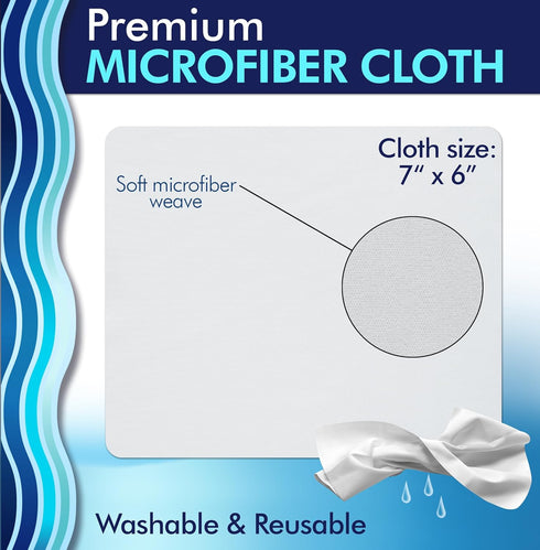 Clear View Lens Cleaner Kit - Travel Size, Integrated Cloth and Cleaner Combination Kit. Compact and Portable, Refillable, Safe for All Lenses, Le...