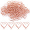 100 PCS Cute Paper Clips Rose Gold Heart Paper Clips Funny Mini Paper Clips for Kids Office Supplies Wedding Decoration Crafts Scrapbooking Women ...