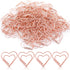 100 PCS Cute Paper Clips Rose Gold Heart Paper Clips Funny Mini Paper Clips for Kids Office Supplies Wedding Decoration Crafts Scrapbooking Women ...