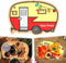 Camper RV Decor Bamboo Travel Cutting Board, Camping Gifts for Women Couple RV Owners, Retro Camp Cutting Board RV Camping Must Haves, RV Accessor...