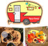 Camper RV Decor Bamboo Travel Cutting Board, Camping Gifts for Women Couple RV Owners, Retro Camp Cutting Board RV Camping Must Haves, RV Accessor...
