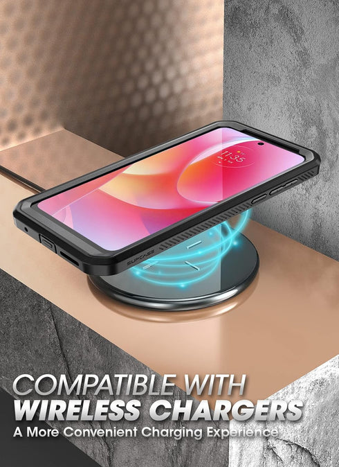 SUPCASE Unicorn Beetle Pro Series Case for Moto G Power 2022, Full-Body Rugged Belt Clip & Kickstand Case with Built-in Screen Protector (Black)...