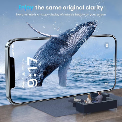 Fotbor [3+3 Pack for iPhone 12 Pro Max Screen Protector with Camera Lens Protector, Tempered Glass Shatterproof Easy Installation Frame, HD Clear ...