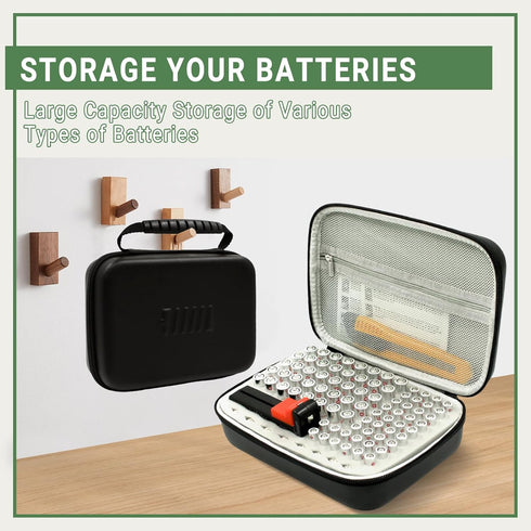 Battery Organizer Storage Case with Tester (Small)...