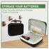Battery Organizer Storage Case with Tester (Small)...