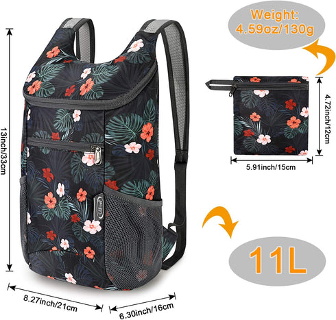 G4Free Small 11 L Foldable Ultralight Backpack for Travel, Camping, Sports, Cycling, Men and Women...