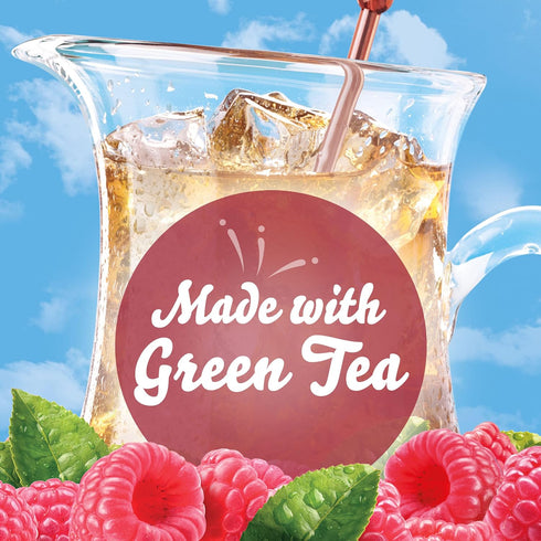 Crystal Light Sugar-Free Raspberry Green Tea Naturally Flavored Powdered Drink Mix One Cannister containing 5 Pitcher Packets...