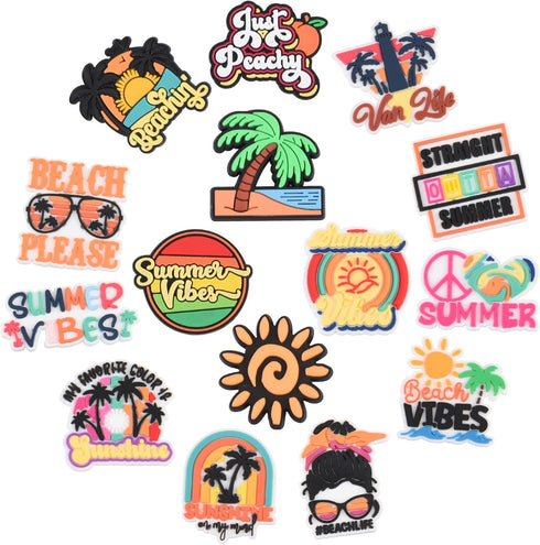 Smile Face Shoe Charms Kids Boys Girls Colorful Flower Shoes Accessories for Birthday Gifts...