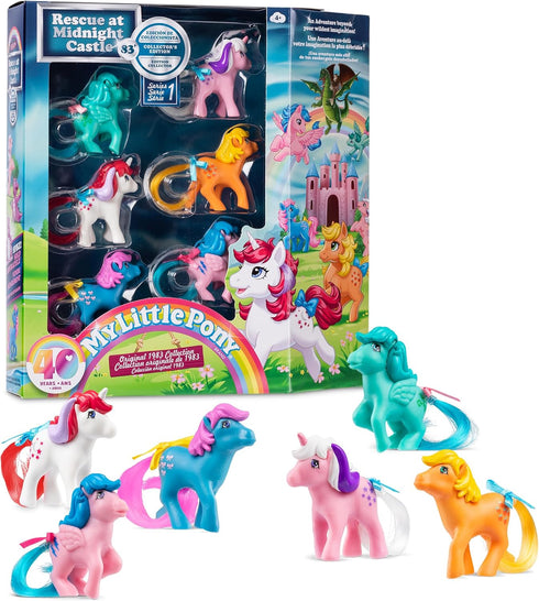 My Little Pony 40th Anniversary 2" Figure Collector Pack - Rescue at Midnight Castle - 6 Pack, Figures Included! Action Figure Toy, Girls Ages 4+...