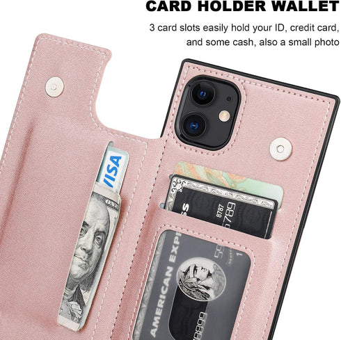 Bocasal Crossbody Wallet Case for iPhone 11 Credit Card Holder PU Leather Kickstand Shockproof Detachable Cross Body Strap Lanyard Magnetic Closur...
