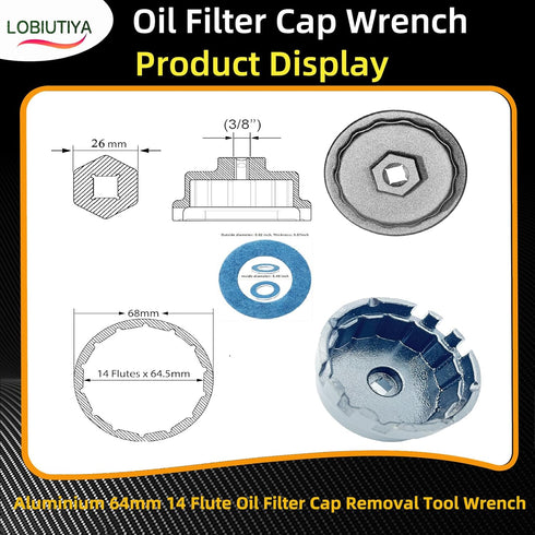 64mm Oil Filter Cap Wrench For Toyota Lexus oil filter wrench (14 flutes), 2010-2015 Toyota 4runner Oil Filter Wrench Toyota Camry Oil Filter Wren...