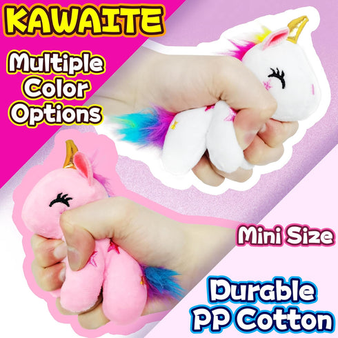Light Pink Unicorn Stuffed Animals, Kawaii Plushies for Girls and Boys, Soft Unicorn Mini Plush Toys Key Chains, Fun and Cuddly Plush Toy for Kids...