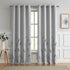 Melodieux Wheat Embroidery Linen Textured Curtains for Living Room Bedroom, Farmhouse Style Rustic Flax Drape Grommet, Grey Wheat, 52 by 84 Inch (...
