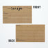 Recipe Cards - Size 3x5 - Small Kraft Brown Lined Kitchen Note Card for Recipe Box - Set of 50...