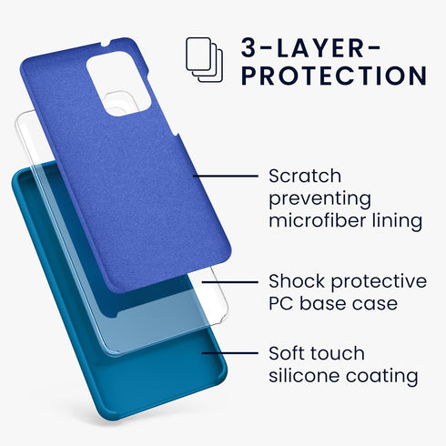 kwmobile Case Compatible with Samsung Galaxy A52 / A52 5G / A52s 5G Case - TPU Silicone Phone Cover with Soft Finish - Blue Reef...