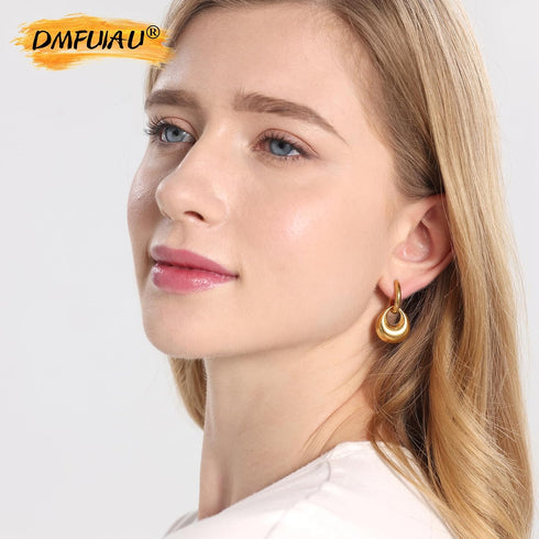 Waterproof 14K Gold Plated Filled Thick Small Gold Hoop Earrings for Women, Huggie Hoop Earrings, Hypoallergenic Lightweight Earrings, Gold Silver...
