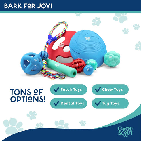 Small Rubber Dental Ball Dog Toy for Chewing, Best Dog Toy for Fetch, Chew Toy for Puppies & Adult Dogs, Dog Toy for Medium & Large Dogs with Rubb...