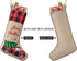 yuboo Burlap Christmas Stockings with Red Truck Xmas Decor 2 Pack, Buffalo Plaid Christmas Stockings 18-Inch Red Truck Christmas Ornaments Decorat...