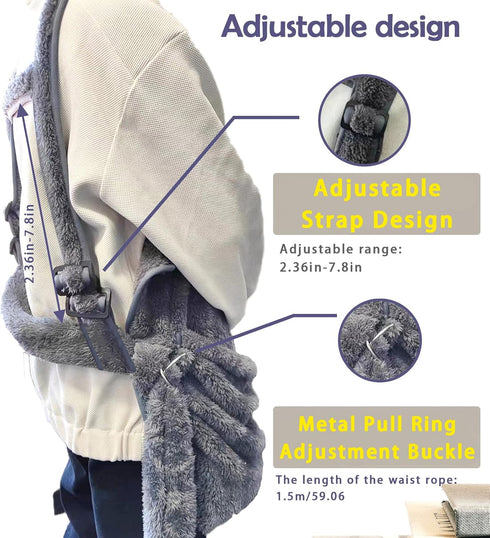 Cat Sling Carrier Chest Apron with Adjustable Shoulder Straps and Waist-Neacus Cat Carrier Sling Pouch-Chest Cat Carrier Hands Free Cat Holder Sli...