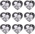 KitBeads 20pcs Heart Shaped Skull Charms Couple Kissing Skeleton Charms Star Moon Dark Night Celestial Black Heart Charms for Jewelry Making Bulk...