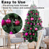 Fuchsia 2.5" Christmas Balls Christmas Tree Decoration Ornaments Shatterproof Hanging Balls for Birthday Halloween Holiday Wedding Decorations Set...