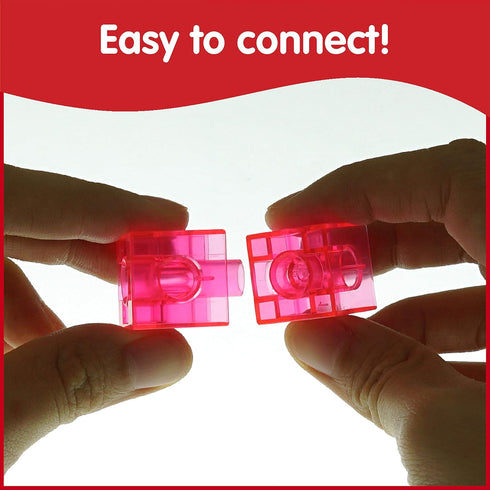 edxeducation Translucent Linking Cubes - Construction Toy for Early Math - Set of 100 - 0.8 Inch - Light Table Toy - Elementary + Preschool Learni...