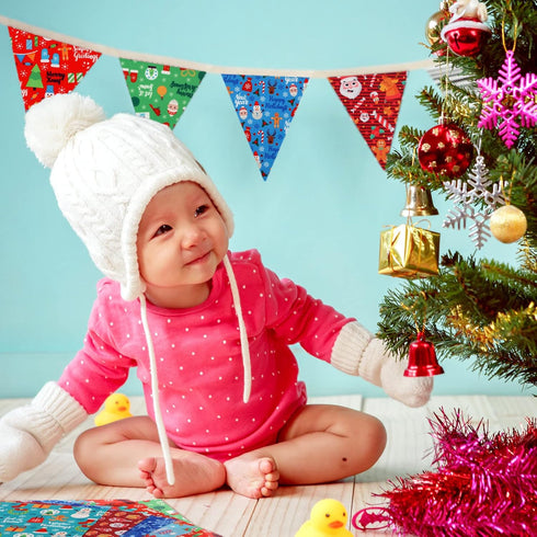 20 Pieces Christmas Fabric Fat Quarters Christmas Fabric Bundles Precut Fabric Squares Christmas Tree Snowflake Printed Fabric Scraps for Dress Ap...