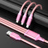 IDISON Multi Charging Cable(2Pack 4FT), 3 in 1 Charging Cable Nylon Braided USB Multi Charger Cable Universal USB Cable with Type C/Micro/IP Port ...