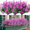 8 Bundles Artificial Flowers, Fake Artificial Greenery UV Resistant No Fade Faux Plastic Plants for Wedding Bridle Bouquet Indoor Outdoor Home Gar...