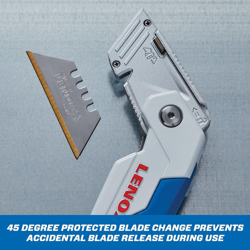LENOX Utility Knife with 3 Bi-Metal Blades, Retractable, Foldable and Portable, Blade Storage (LXHT10601)...