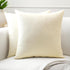 Encasa XO Throw Pillow Covers 18x18 in Set of 2 Natural | No Inserts | Cotton Pillow Covers for Living Room, Bed, Sofa, Couch | Decorative Cushion...