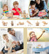 Puzzled 3D Puzzle Rolling Locomotive Train Wood Craft Construction Model Kit, Fun & Educational DIY Wooden Toy Assemble Unfinished Crafting Hobby ...