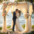 Wedding Arch Draping Fabric, 1 Panel 28" x 19Ft Champagne Sheer Backdrop Curtain for Ceremony, Party Ceiling Decor - Arch Decorations and Ceiling ...