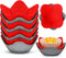 8 Pieces Bowl Holders Microwave Safe Bowl Pot Holder for Hot Soup, Food, Meals (Red, Grey)...
