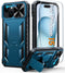 FNTCASE for iPhone 15 Protective Phone-Case: Military Grade Dropproof Cell Phone Cover with Kickstand & Slide | Heavy Duty Rugged Phonecase Bumper...