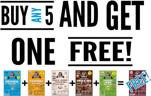 Katie's Beef Jerky - Garlic Lovers' Dream Beef Jerky (Pack of 3), GLUTEN FREE, No Preservatives, Nitrites, or MSG...