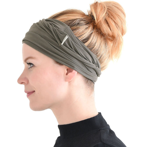 Casualbox Mens Womens Elastic Bandana Headband Japanese Long Hair Dreads Head wrap Charcoal Gray,Free Size...