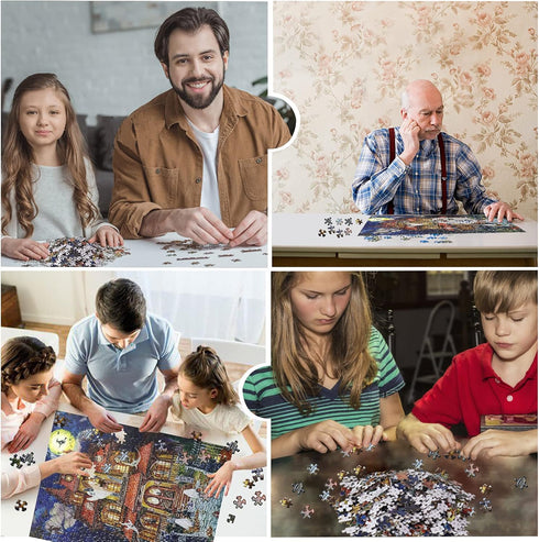 Halloween Fright Night 500 Pieces Jigsaw Puzzles for Adults, Halloween Decoration for Family Party Holiday...