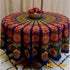 raajsee Round Beach Tapestry Blue Orange Mandala Throw/Boho Hippie Beach Blanket Roundie/Indian Cotton Bohemian Large Round Table Cloth/Yoga Mat M...