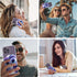 Compatible with MagSafe Designed for iPhone 13 with Purple Owl Pattern,Magnetic Wireless Charging Clear Transparent TPU Phone Case Cover for iPhon...