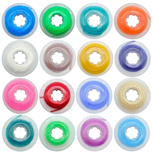 4.5M/PACK Dental Orthodontic Power Chain Dental Spool Elastic Rubber Band Power Elastic Chain Power Chains Brace (Short, White)...