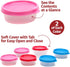 SIGNORA WARE Condiment Containers with Lids- 6 pk. 2.3 oz.Salad Dressing to go Small Food Storage Containers- Sauce Cups Leak proof Reusable Plast...