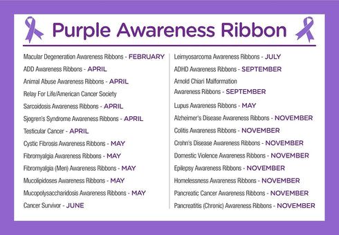 Fundraising For A Cause Large Paper Purple Ribbon Cutouts – Awareness Paper Ribbon Decorations - Donation to Support Alzheimer’s, Domestic Abuse, ...