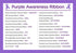 Fundraising For A Cause Large Paper Purple Ribbon Cutouts – Awareness Paper Ribbon Decorations - Donation to Support Alzheimer’s, Domestic Abuse, ...