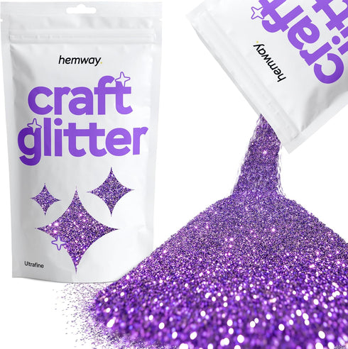 Hemway Craft Glitter - Purple | 100g Ultrafine Metallic Sequin Flakes for Resin & Epoxy Crafts | Supplies for Tumblers, Cards, Jewellery, Candle, ...