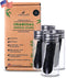 Natural Deep Clean Charcoal Floss - Oral Care Dental Floss w/Mint Flavor, 30m Tooth Floss in Glass Container, Bamboo Floss w/Reusable Floss Contai...