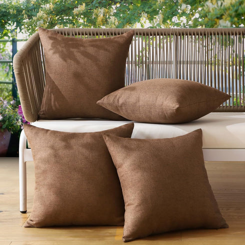 OTOSTAR Pack of 4 Outdoor Waterproof Throw Pillow Covers 16x16 Inch Garden Decorative Pillow Covers Cushion Sham Pillowcase Shell Patio Cushion Ca...