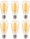 FLSNT 40W Equivalent LED Edison Bulbs with Amber Glass, 4W ST19 Dimmable Vintage LED Light Bulbs for Pendant Light, 90+ High CRI, 2200K Warm White...