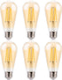 FLSNT 40W Equivalent LED Edison Bulbs with Amber Glass, 4W ST19 Dimmable Vintage LED Light Bulbs for Pendant Light, 90+ High CRI, 2200K Warm White...